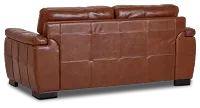 Braden Medium Brown Leather Loveseat