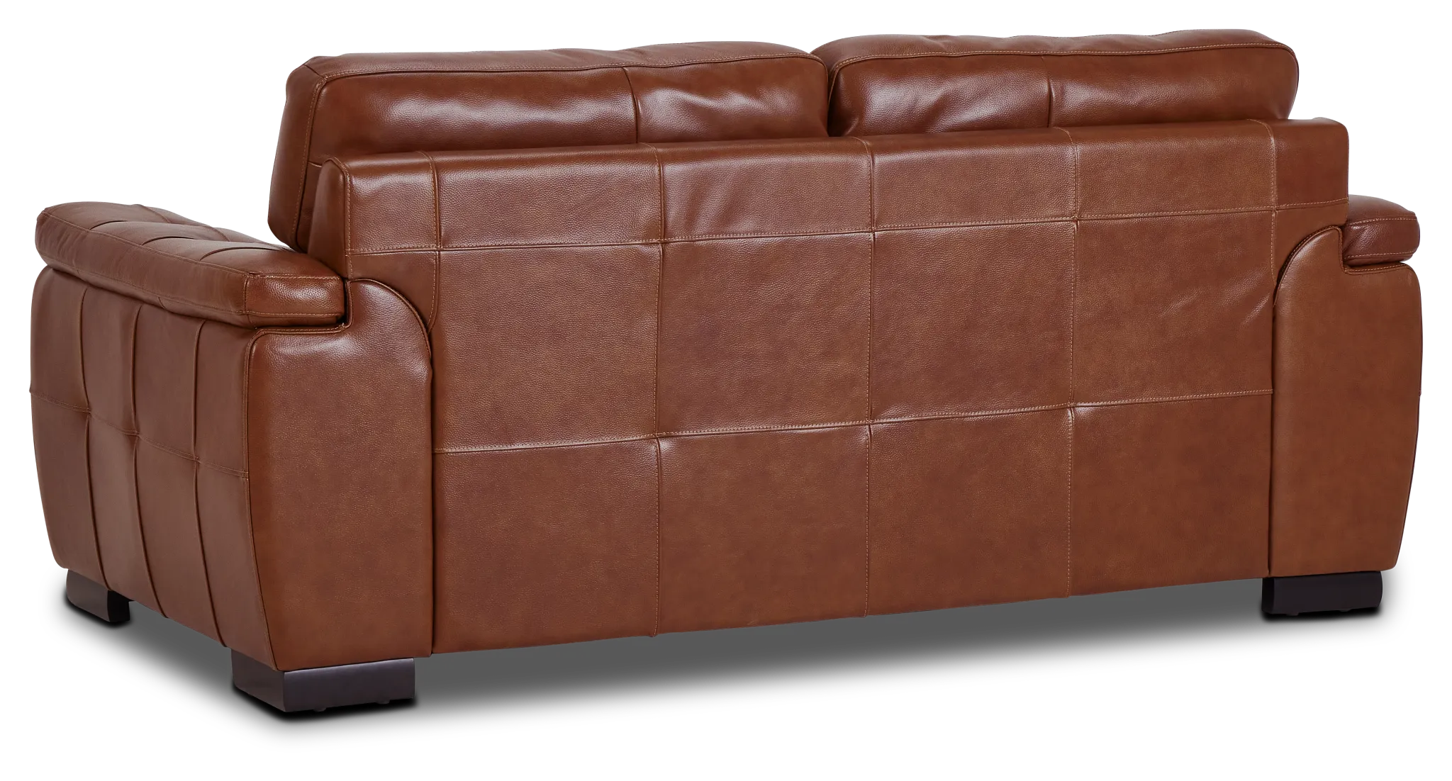 Braden Medium Brown Leather Loveseat