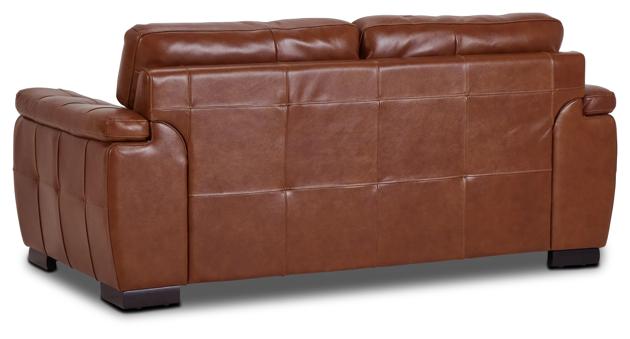 Braden Medium Brown Leather Loveseat Braden Medium Brown Leather Loveseat