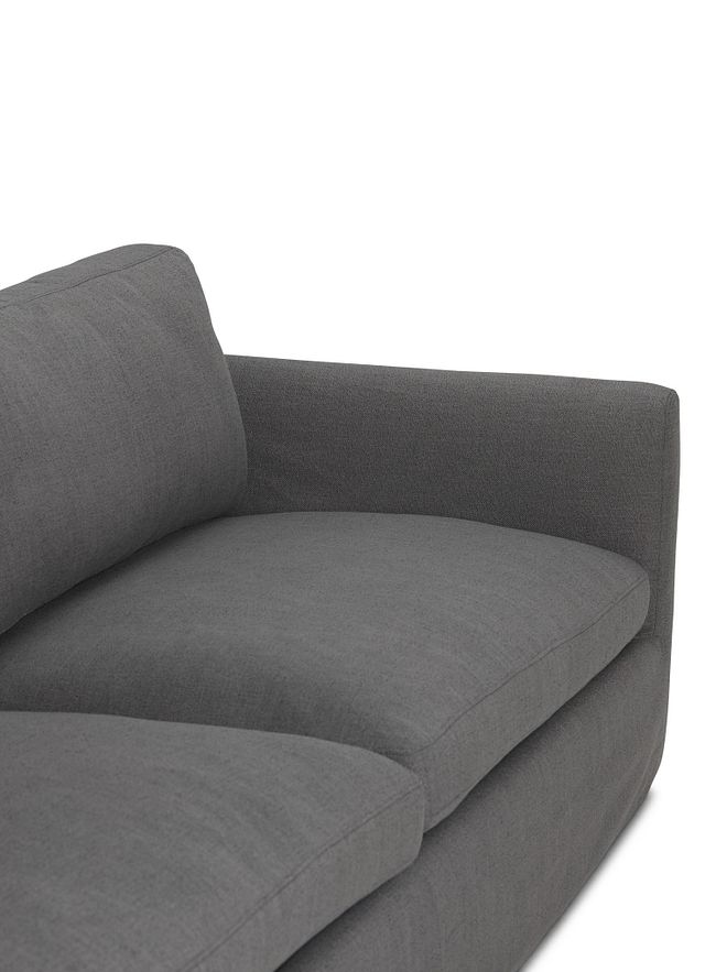 Willow 89" Gray Fabric Sofa