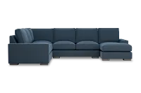 Edgewater Elite Blue Medium Right Chaise Sectional