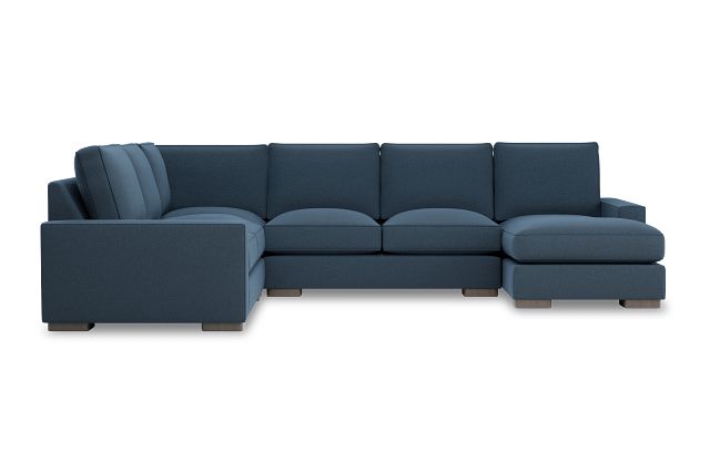 Edgewater Elite Blue Medium Right Chaise Sectional