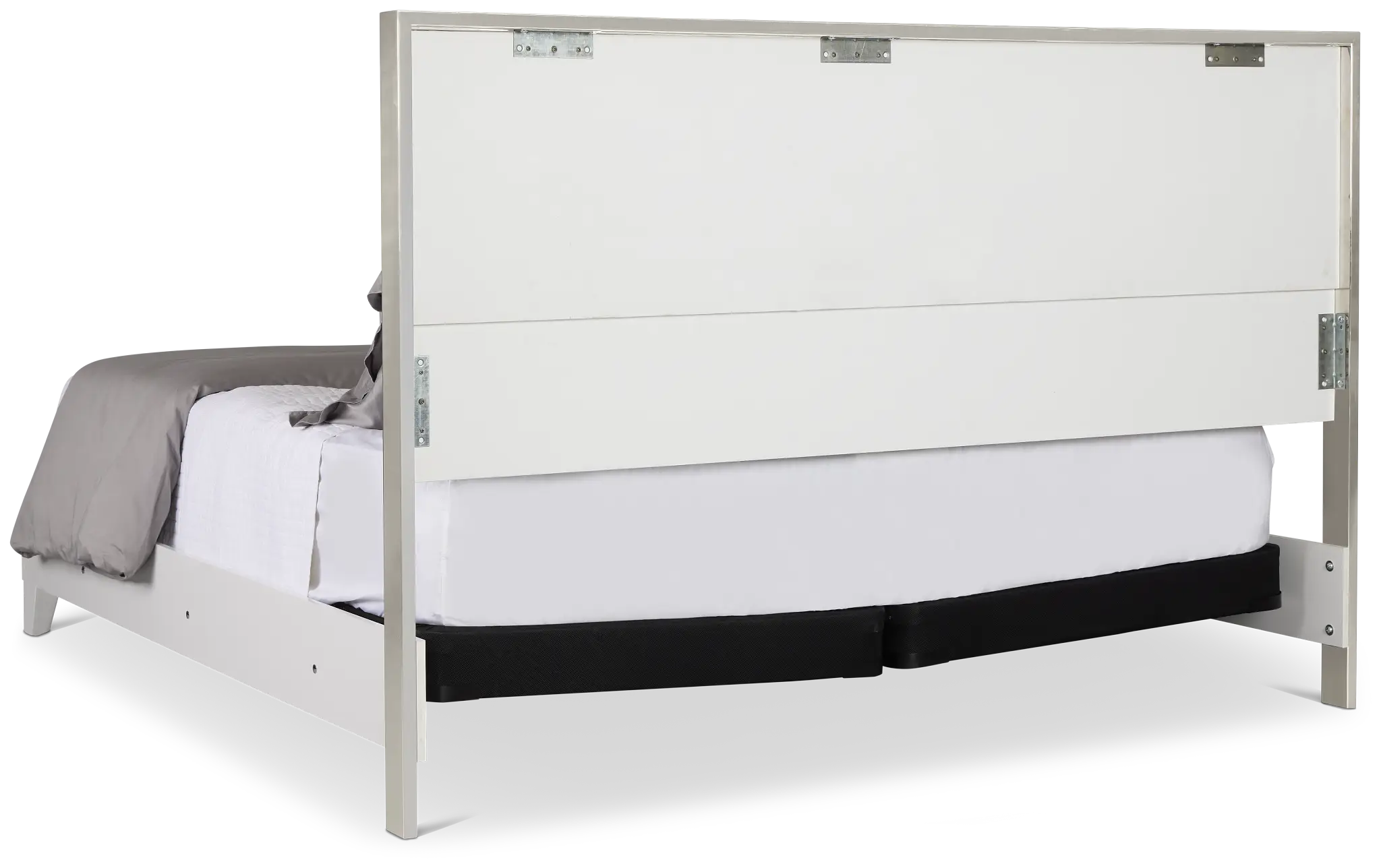 Doral White Panel Bed With Lights Doral White Panel Bed With Lights
