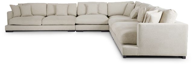 Emery Light Beige Fabric Large Two-arm Sectional (3)