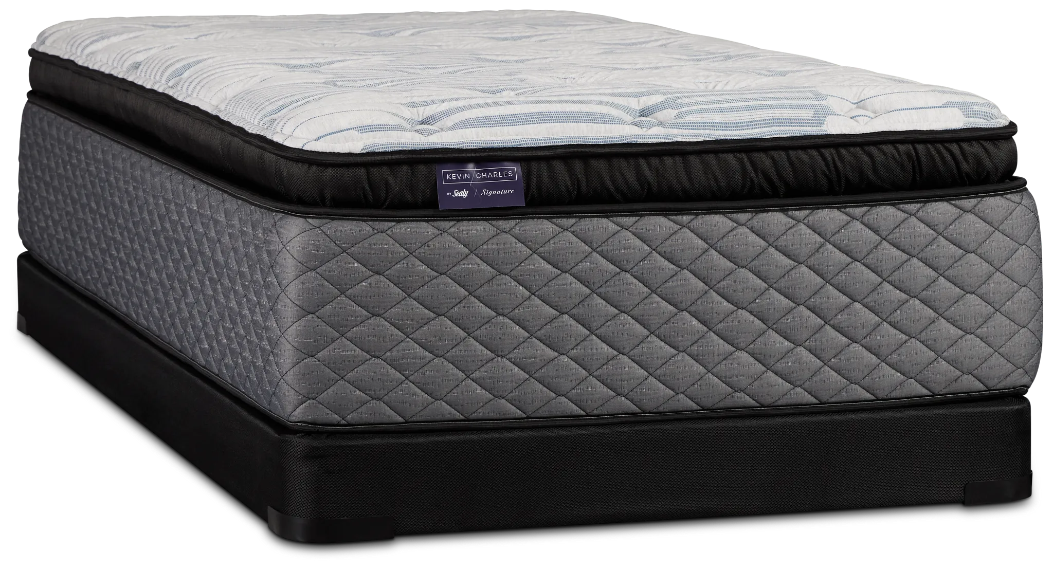 Kevin Charles By Sealy Signature Ultra Plush Low-profile Mattress Set