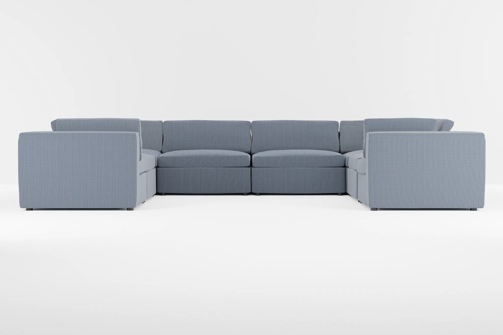 Destin Lucy Navy Fabric 8-piece Modular Sectional