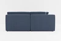 Destin Peyton Dark Blue Fabric 6-piece Pit Sectional