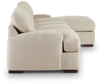 Alpha Beige Fabric Small Right Chaise Sectional