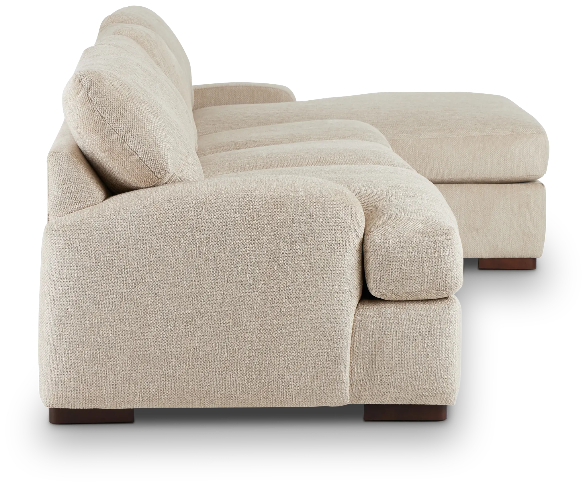 Alpha Beige Fabric Small Right Chaise Sectional Alpha Beige Fabric Small Right Chaise Sectional