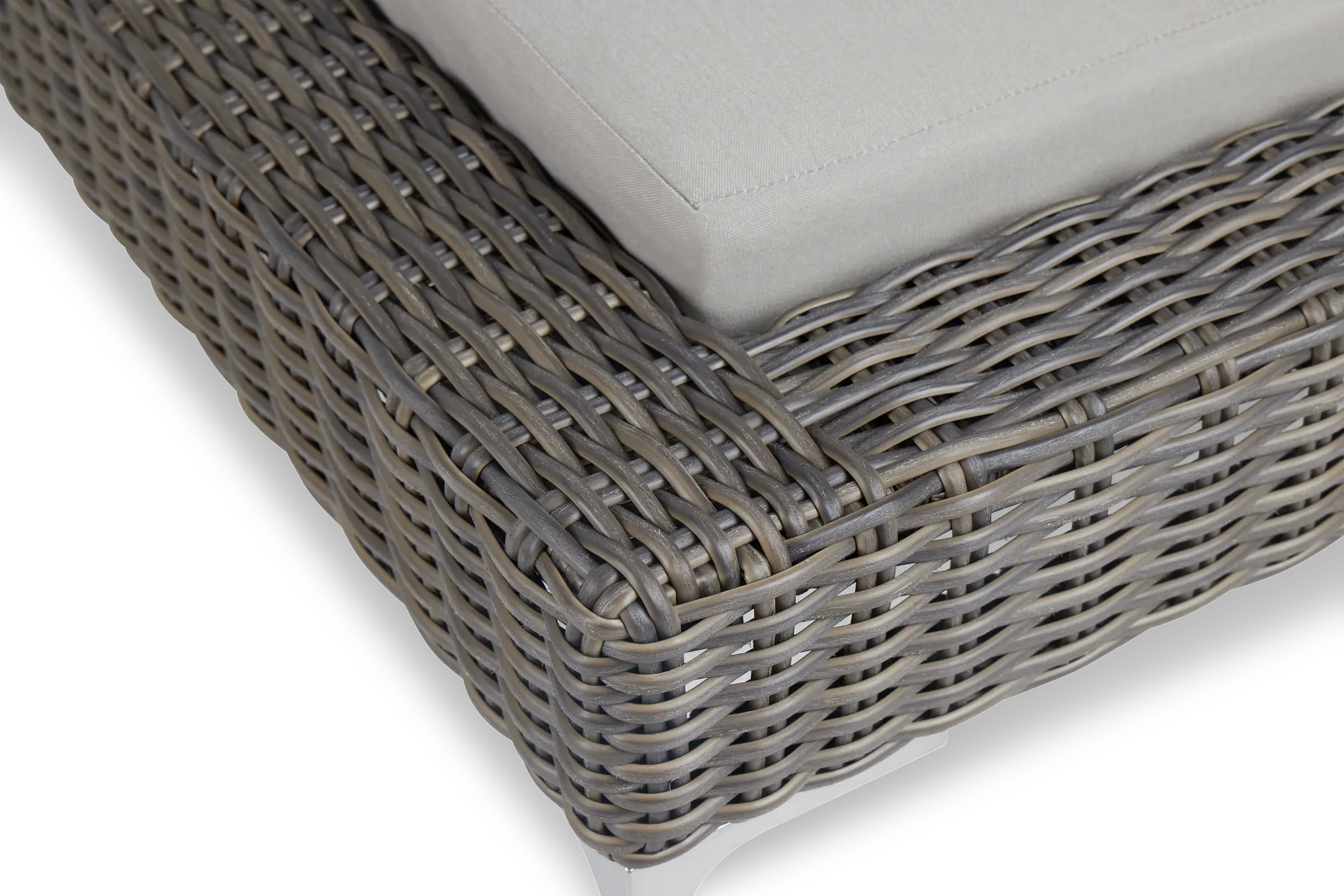 Tulum Gray Woven Cushioned Chaise Tulum Gray Woven Cushioned Chaise