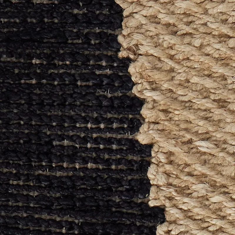 Liam Black Jute 5x8 Area Rug