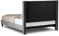 Audrey Dark Gray Velvet Platform Bed