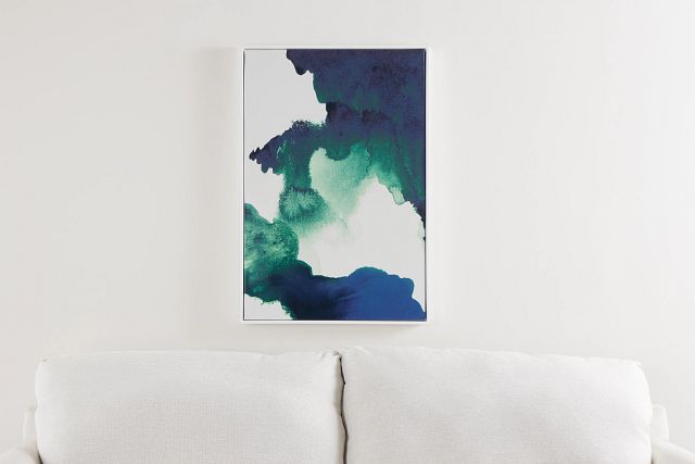 Watercolor White Canvas Wall Art