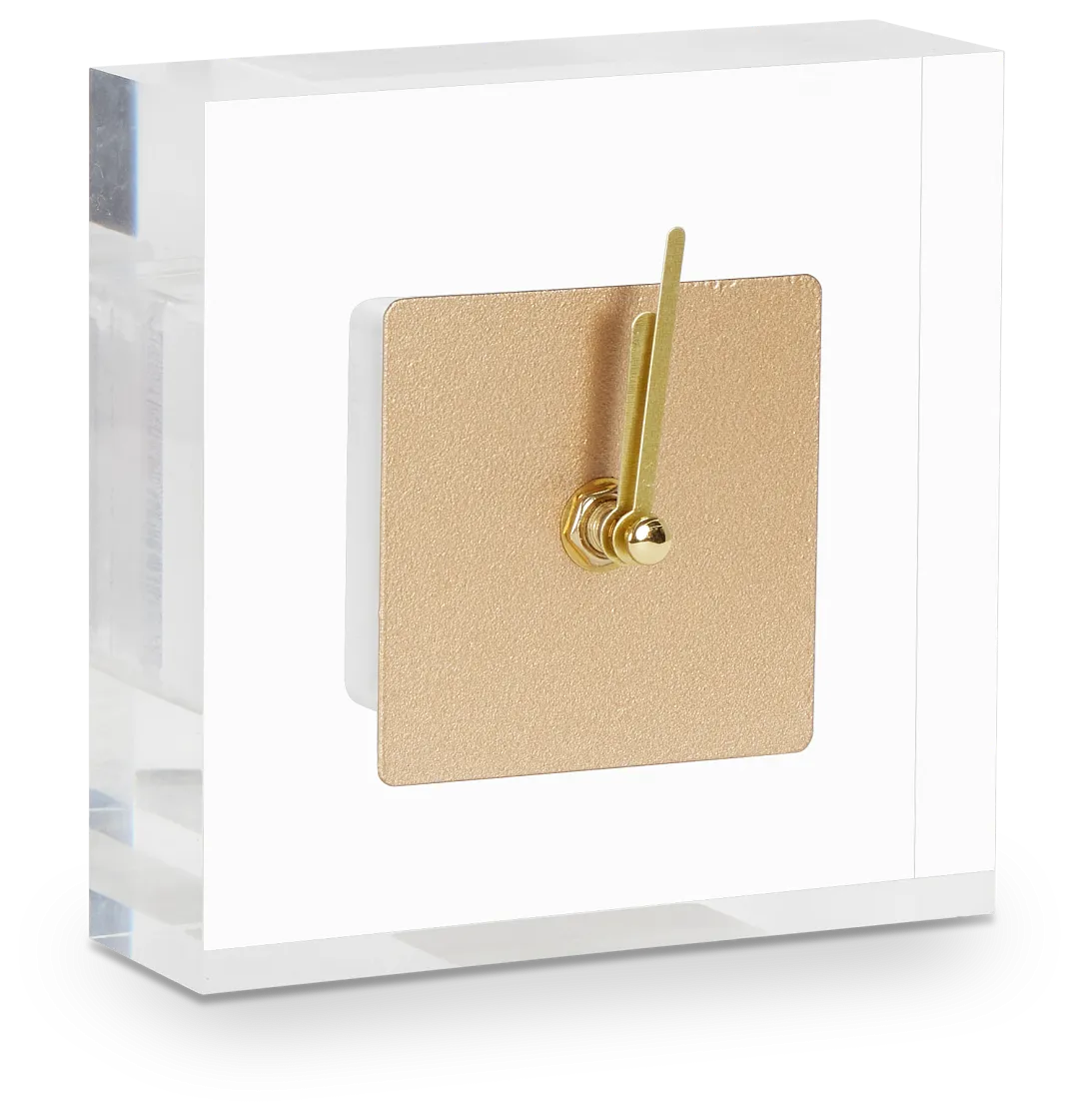 Aster Gold Acrylic Table Clock