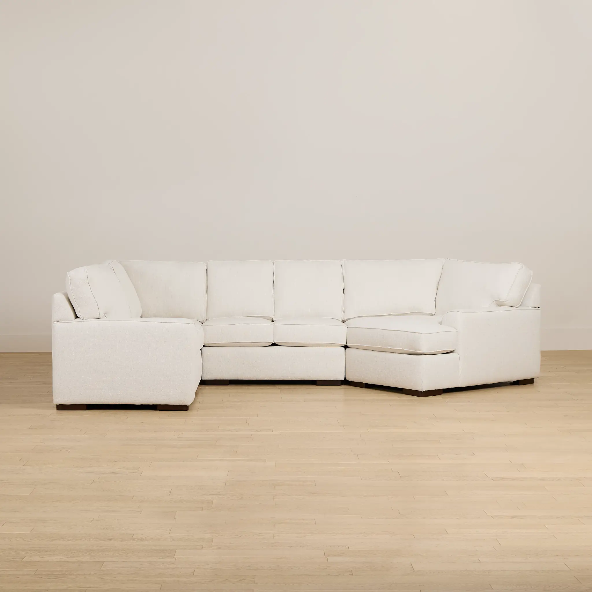Sinclair Light Beige Fabric Medium Right Facing Cuddler Sectional Sinclair Light Beige Fabric Medium Right Facing Cuddler Sectional