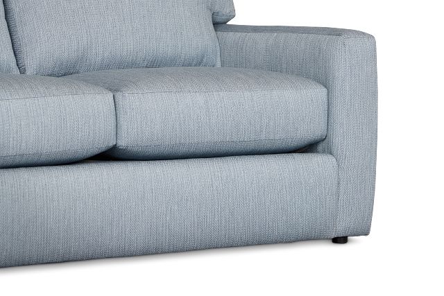 Rhodes Light Blue Fabric Large Left Chaise Sectional