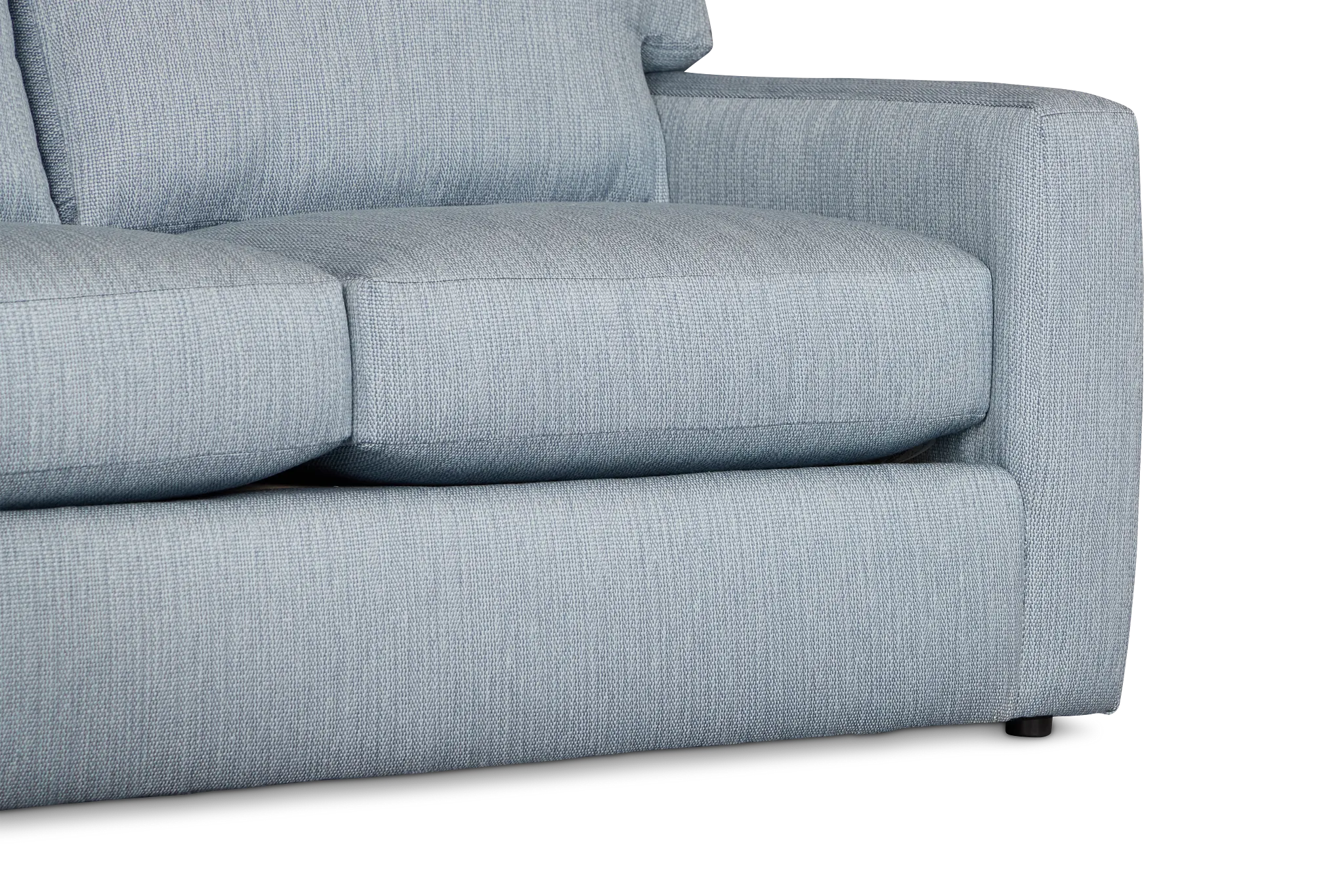 Rhodes Light Blue Fabric Large Left Chaise Sectional