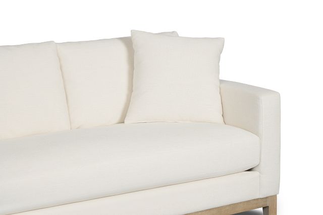 Emma White Fabric Sofa