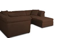 Aria Dark Brown Micro Immersive 5-piece Bumper Sectional W/1 Speaker