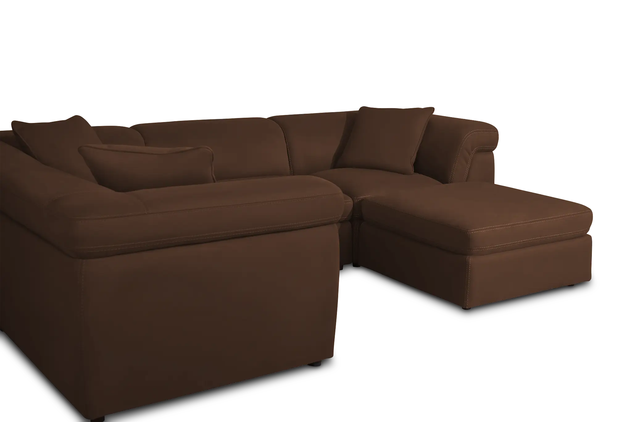 Aria Dark Brown Micro Immersive 5-piece Bumper Sectional W/1 Speaker Aria Dark Brown Micro Immersive 5-piece Bumper Sectional W/1 Speaker