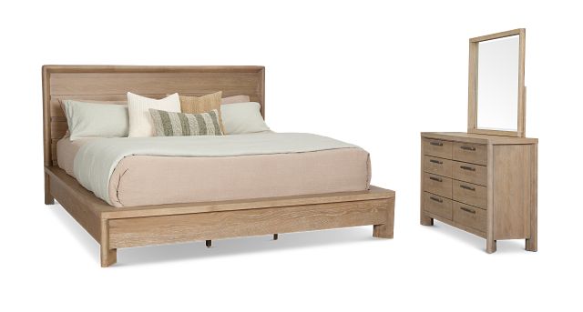 Alton Light Tone Platform Bedroom