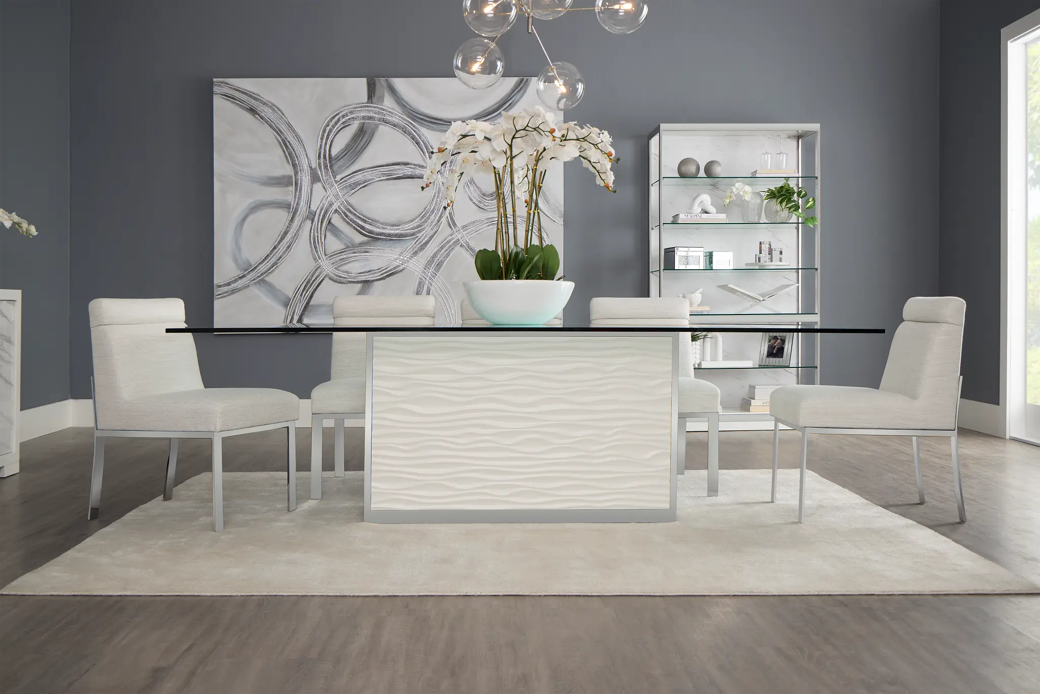 Ocean Drive 100" Glass Rectangular Table Ocean Drive 100" Glass Rectangular Table