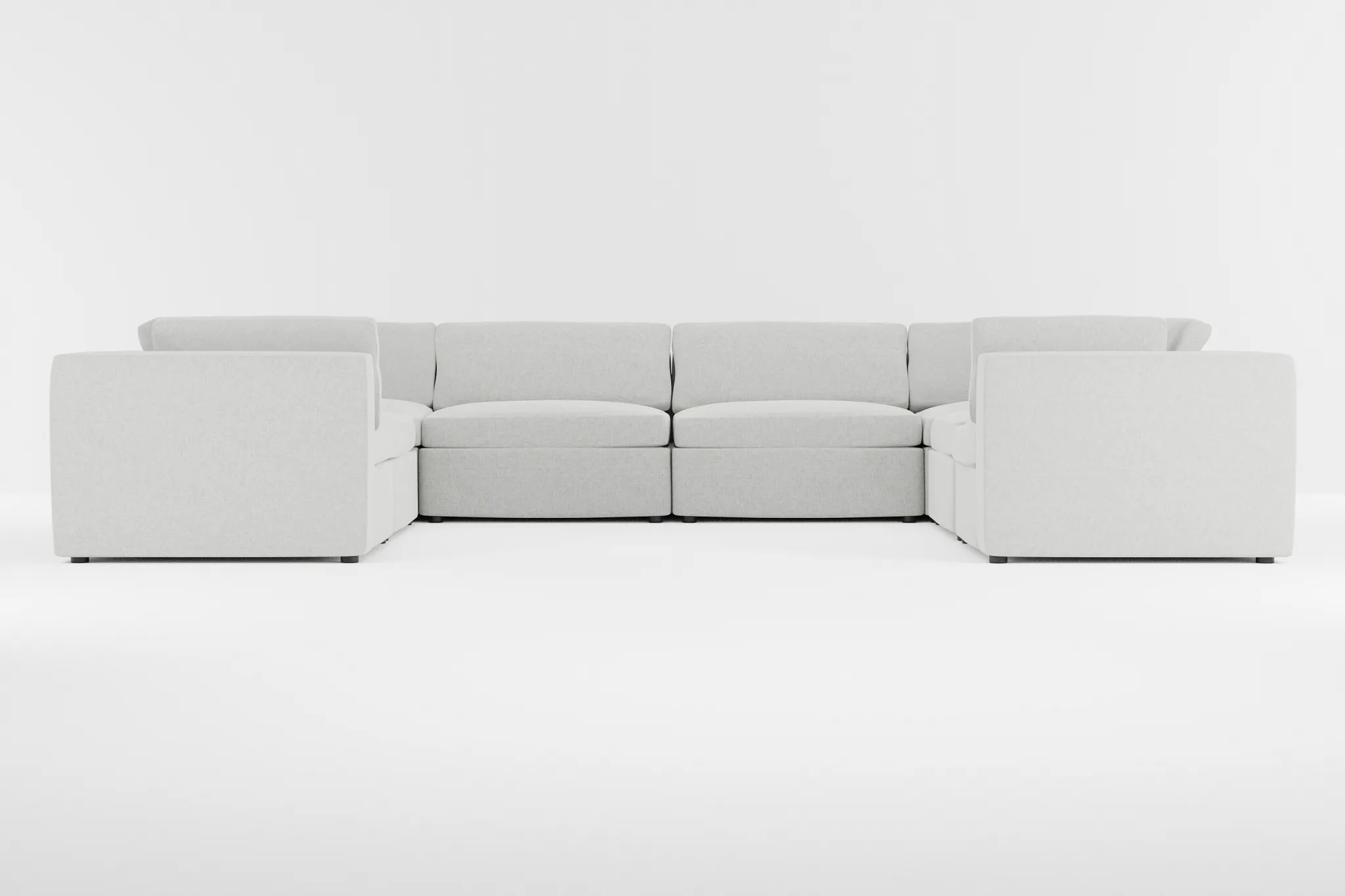 Destin Delray Pewter Fabric 8-piece Modular Sectional