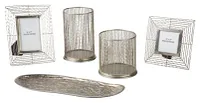 Dympna Silver Set Of 5 Tabletop Accessory