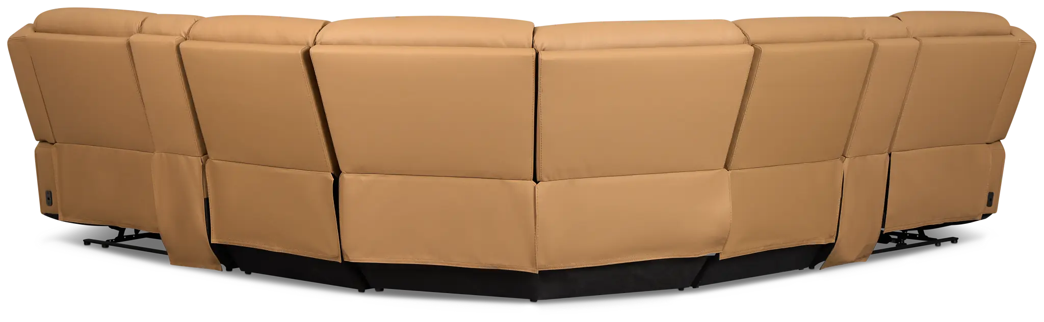Wilder Brown Leather Large Dual Power Reclining Two-arm Sectional Wilder Brown Leather Large Dual Power Reclining Two-arm Sectional