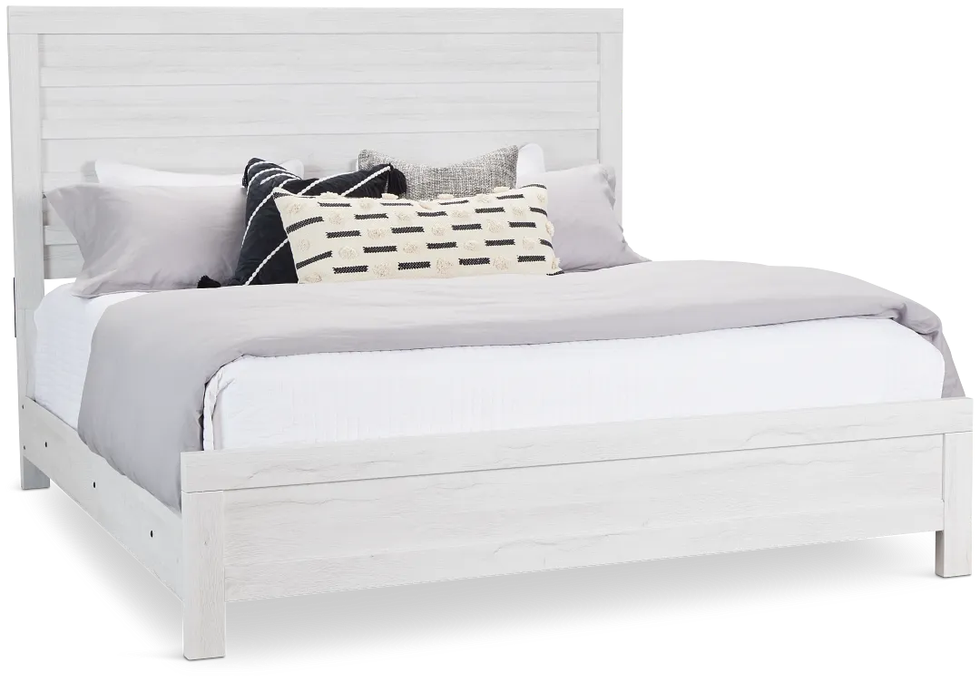 Everett White Panel Bed