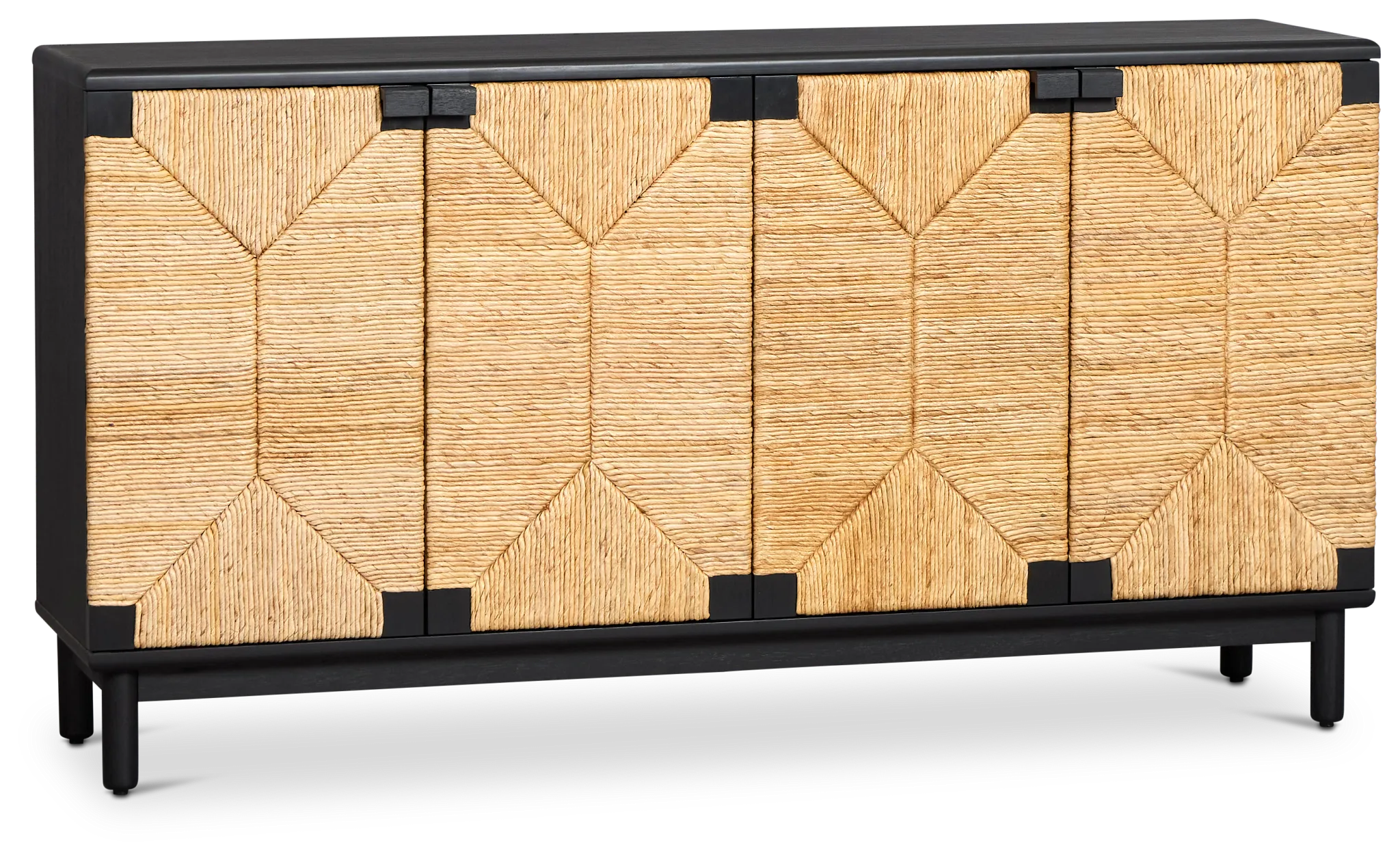 Kate Black Four-door Cabinet