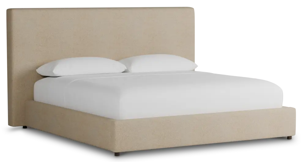 Grayton Sutton Beige 54" Upholstered Platform Bed Grayton Sutton Beige 54" Upholstered Platform Bed