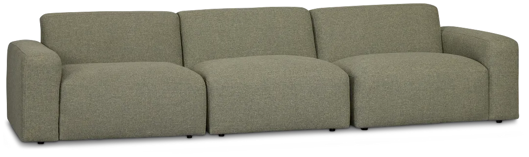 Baylor Green Fabric 3-piece Modular Sofa