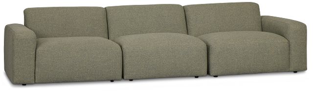 Baylor Green Fabric 3-piece Modular Sofa