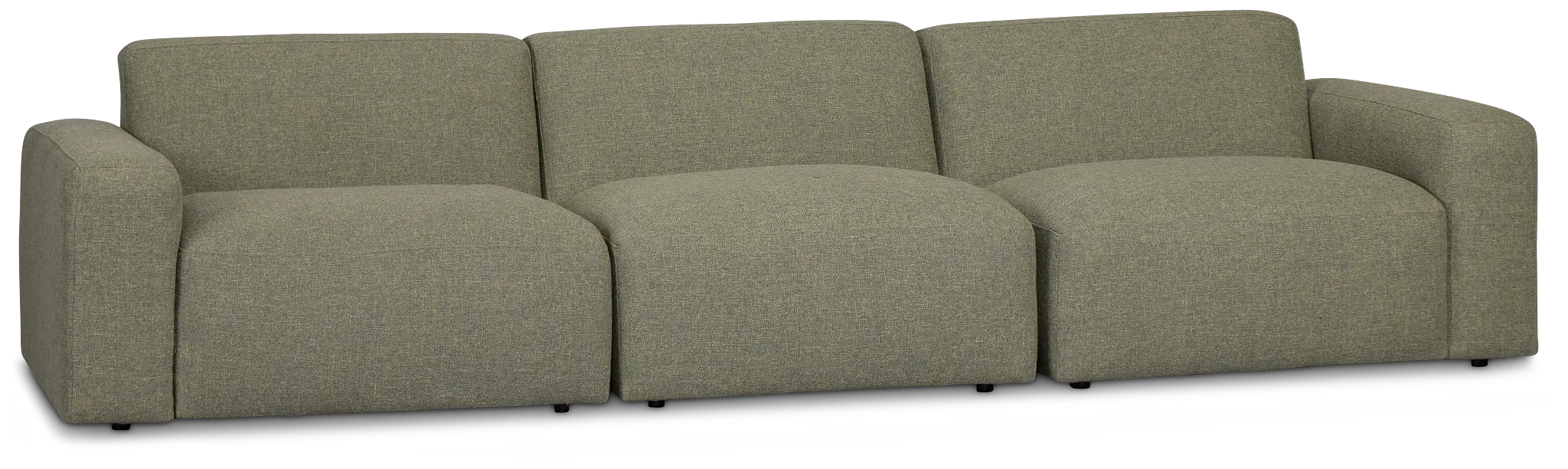 Baylor Green Fabric 3-piece Modular Sofa