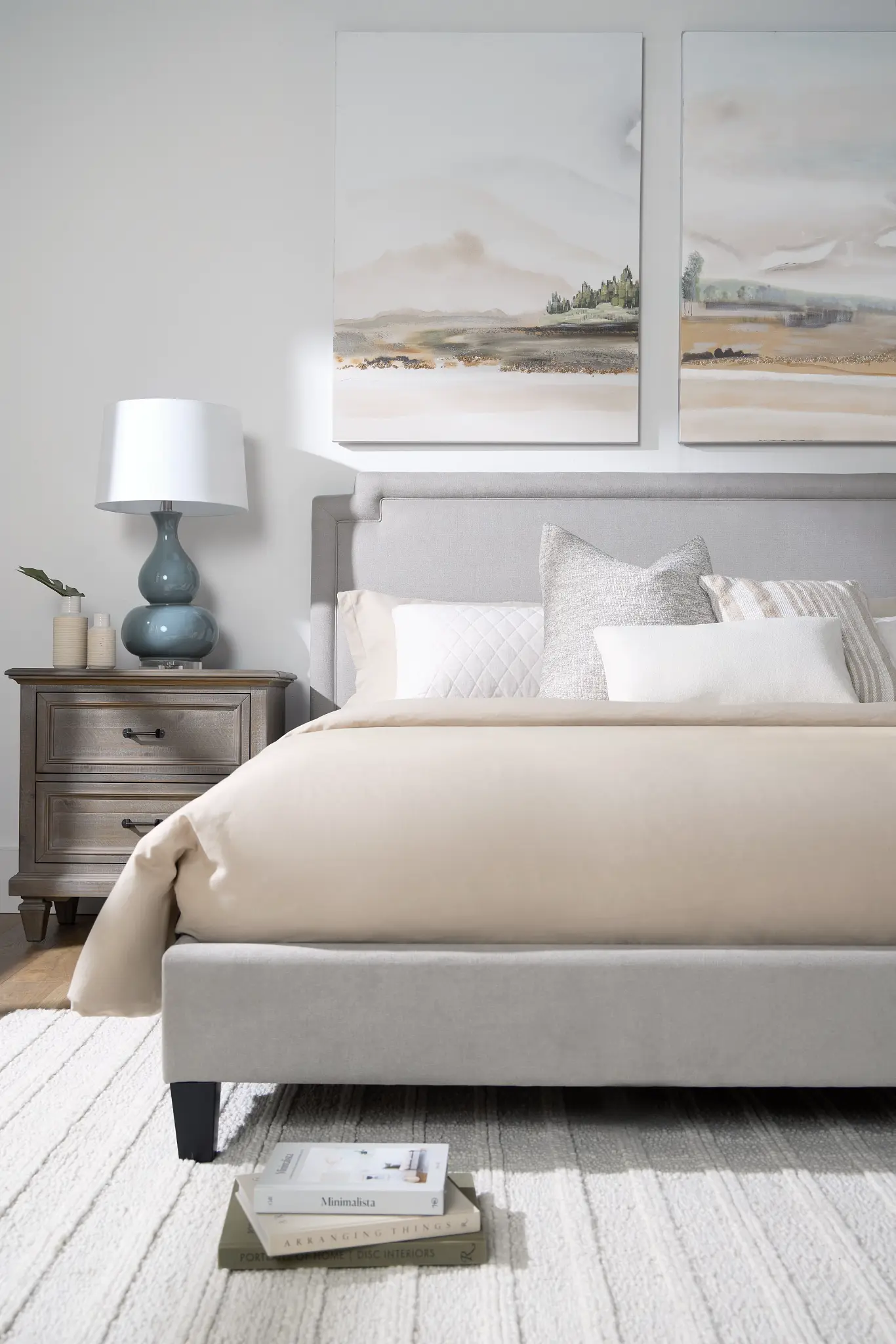 Whitney Light Gray Uph Platform Bed Whitney Light Gray Uph Platform Bed