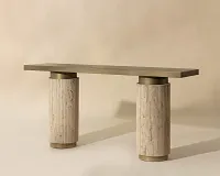Alpine Gold Set Of 2 Console Table Base
