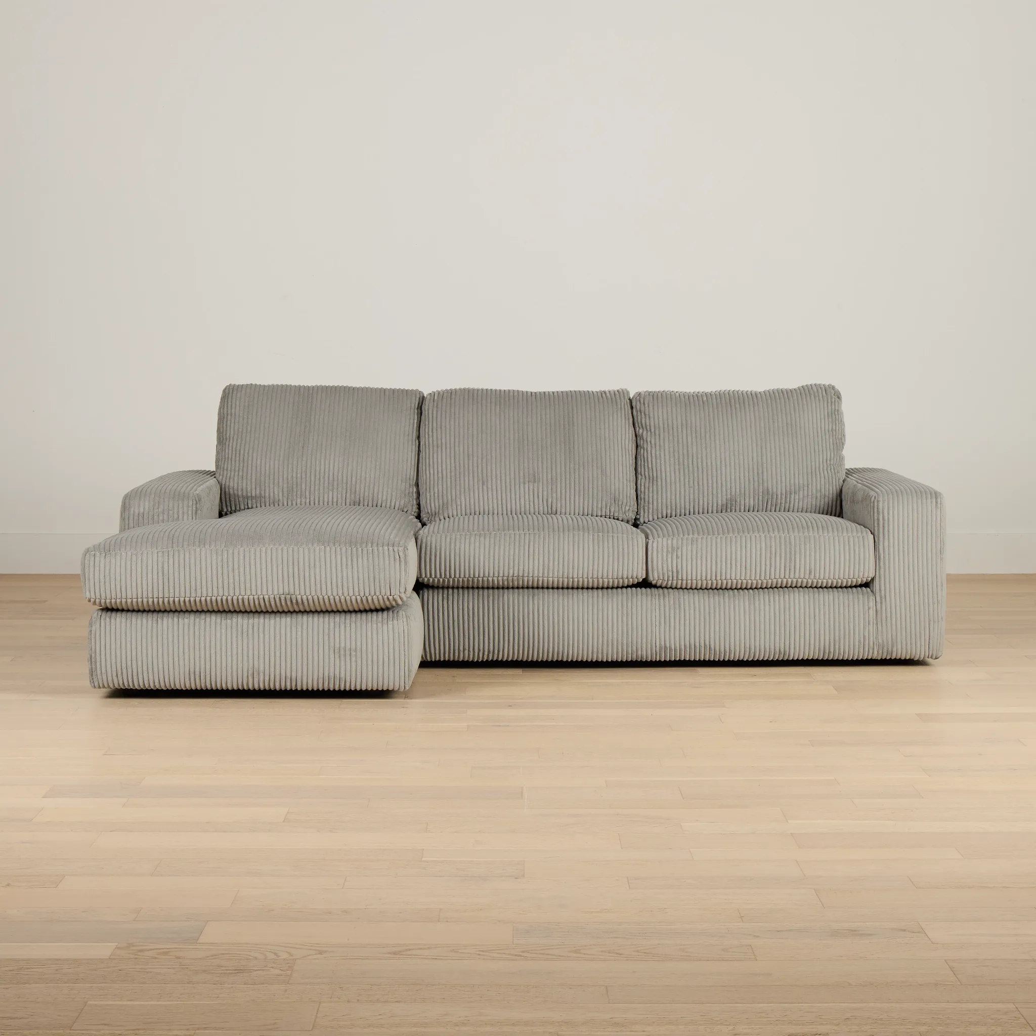 Charlie Gray Fabric Left Chaise Sectional