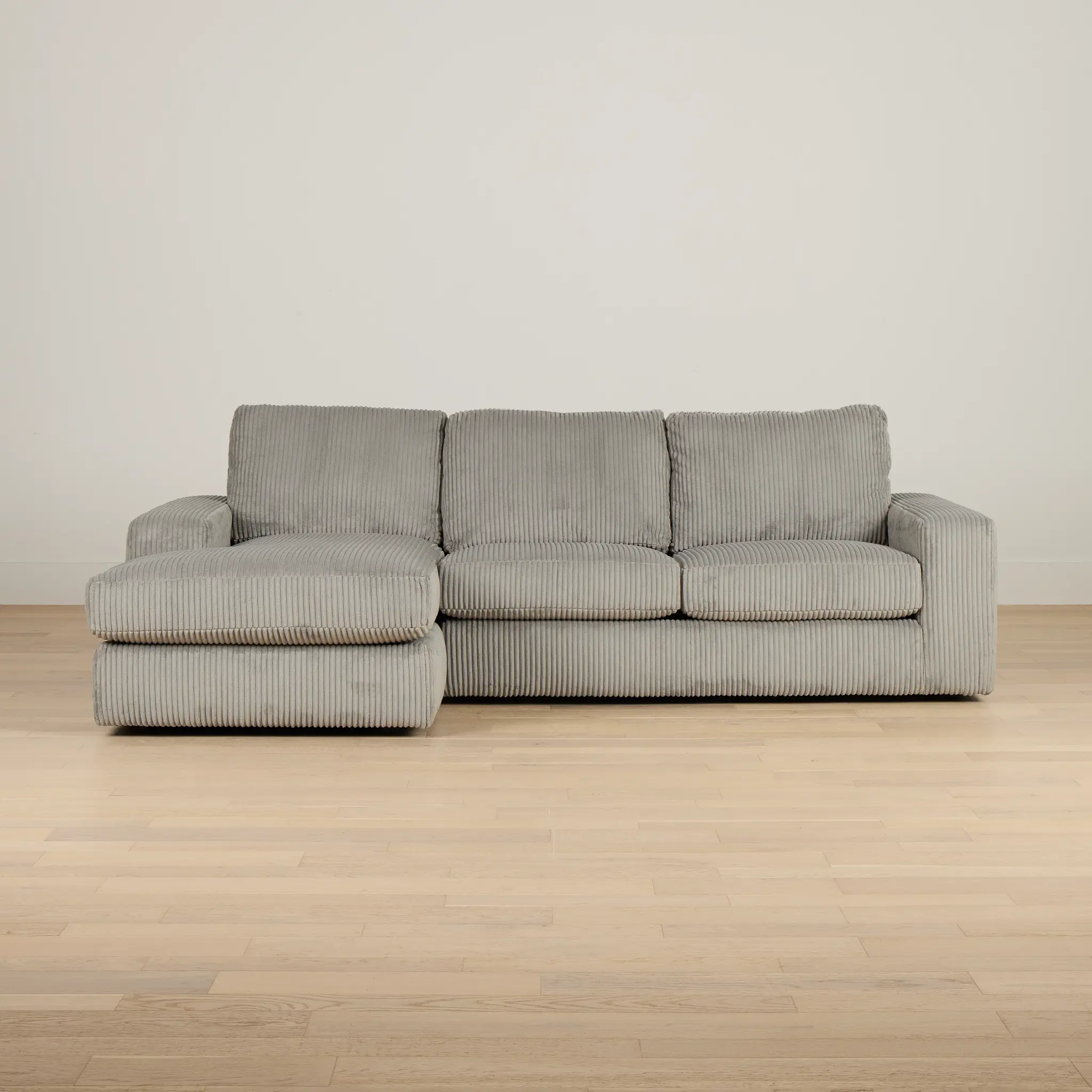 Charlie Gray Fabric Left Chaise Sectional Charlie Gray Fabric Left Chaise Sectional