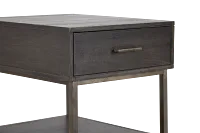 Fulton Dark Tone Wood Rectangular End Table