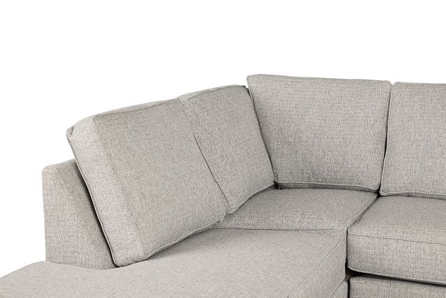 Austin Gray Fabric Small Left Bumper Sectional