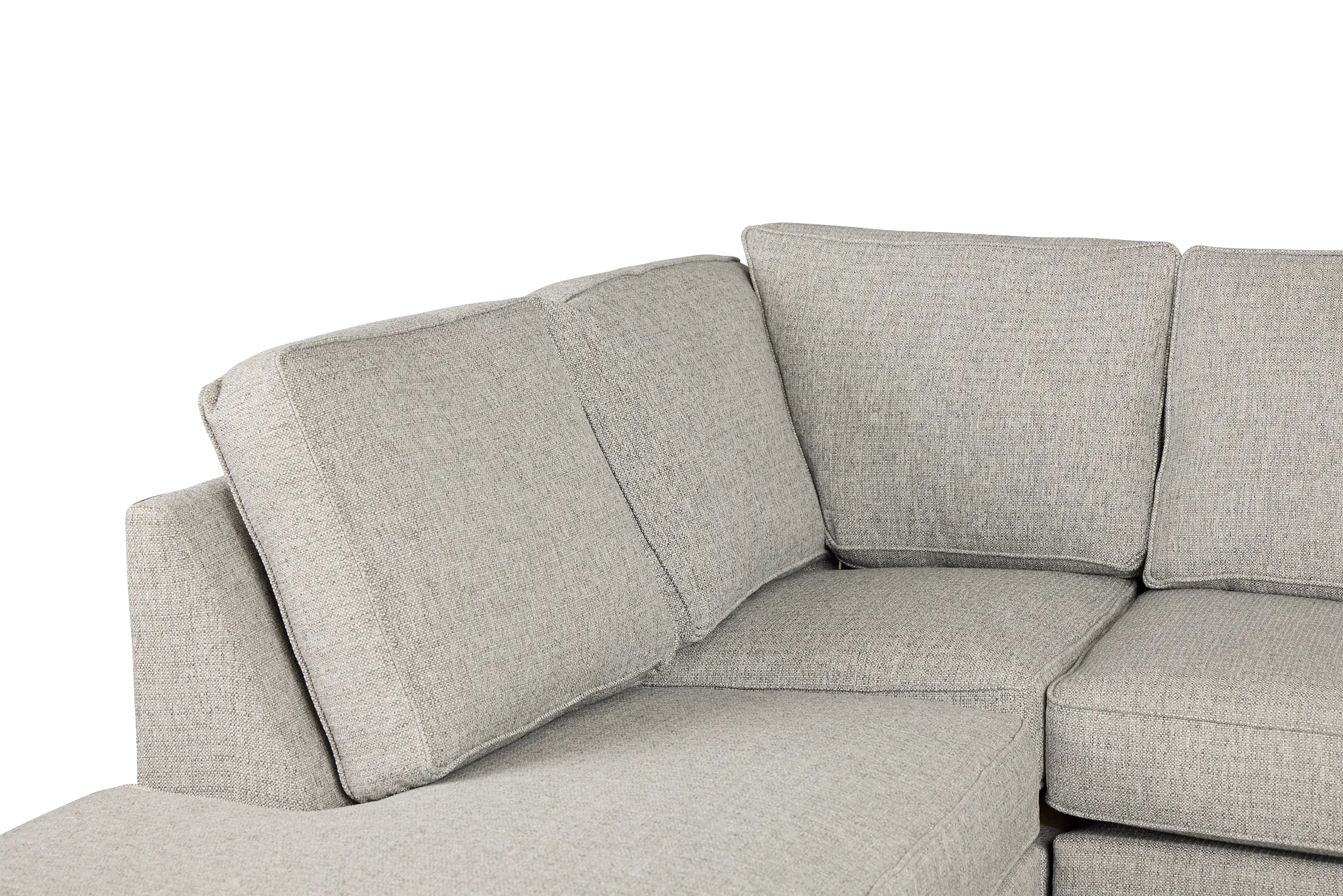 Austin Gray Fabric Small Left Bumper Sectional