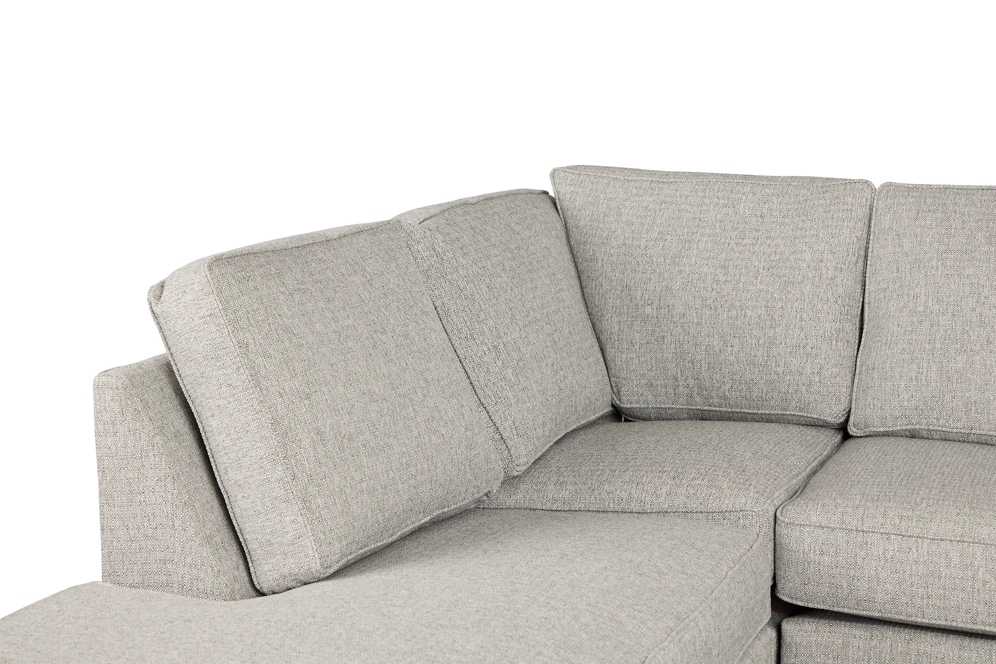 Austin Gray Fabric Small Left Bumper Sectional Austin Gray Fabric Small Left Bumper Sectional