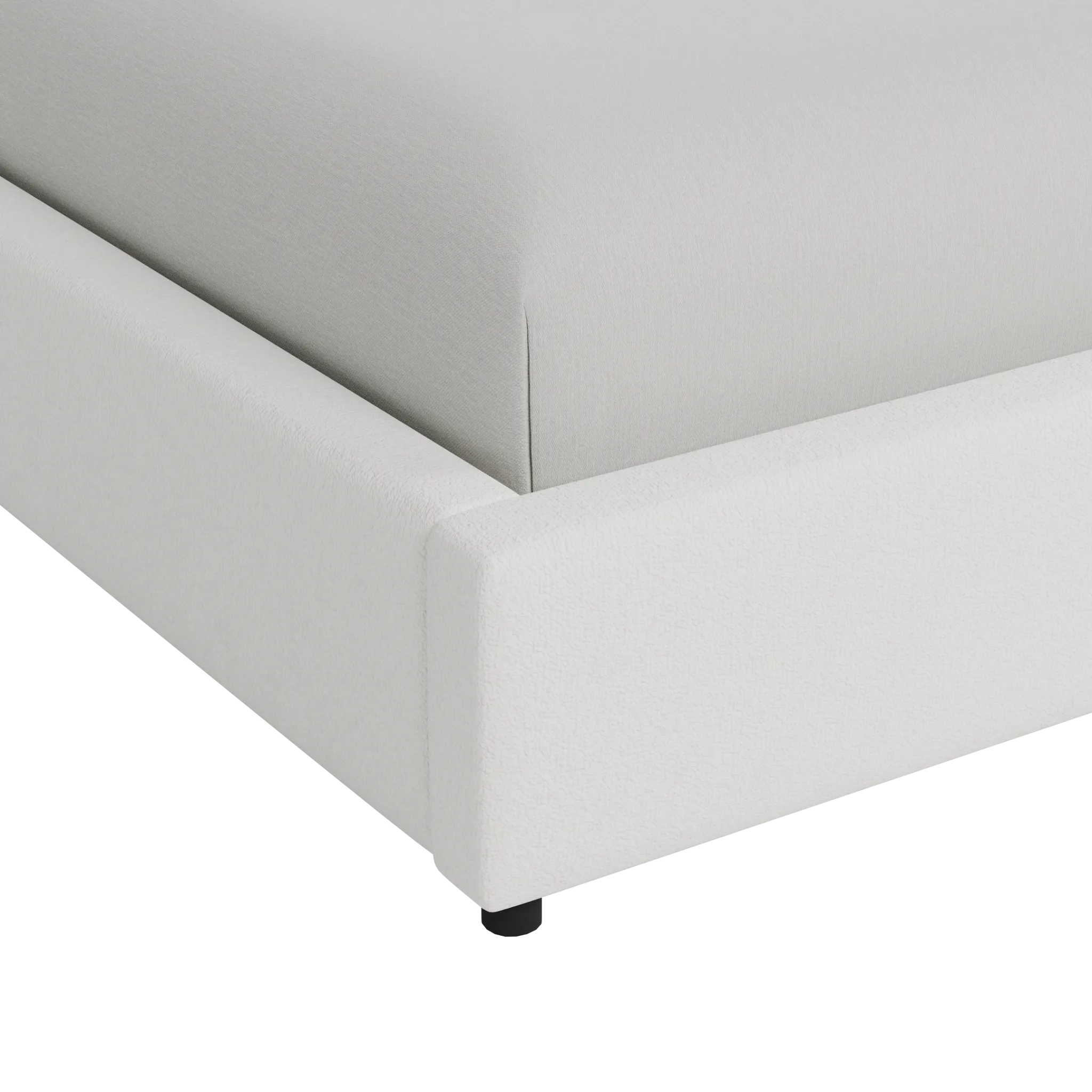 Grayton Sutton White 54" Upholstered Platform Bed