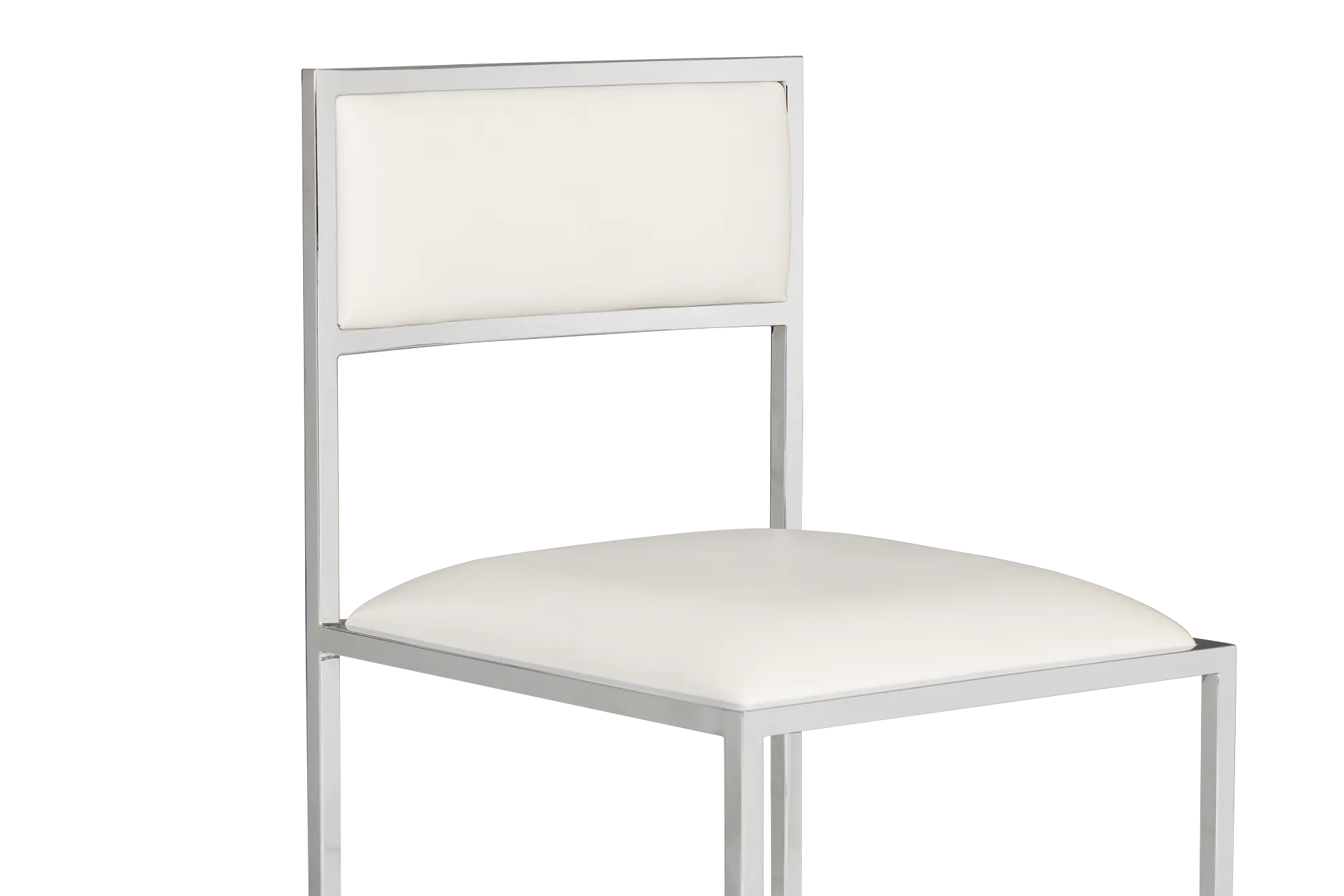 Amalfi White Stnl Steel Upholstered Side Chair
