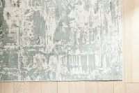 Aramac Light Teal Viscose 5x8 Area Rug
