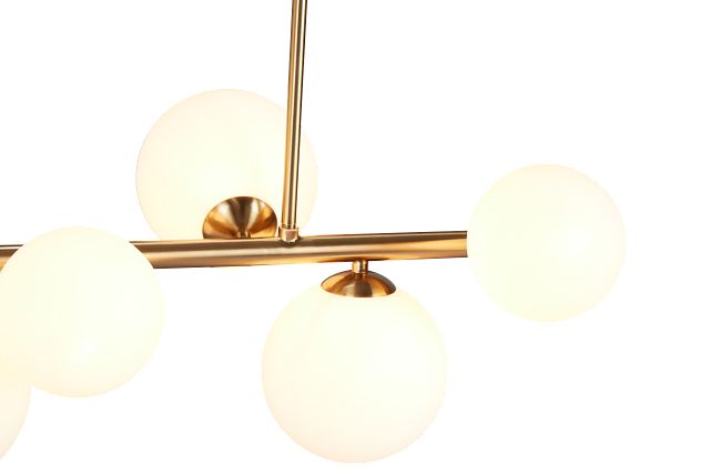 Vesper Gold Glass Chandelier