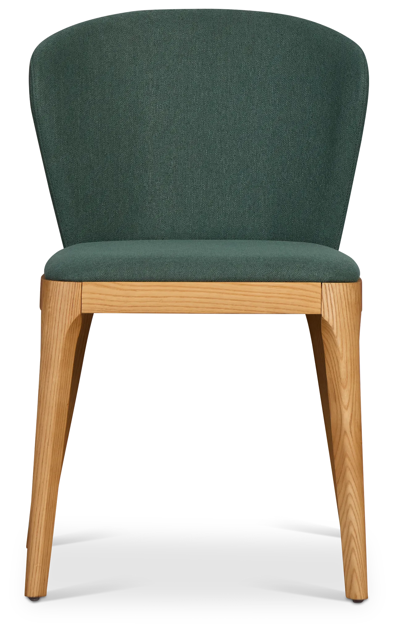 Nomad Dark Green Upholstered Side Chair With Light Tone Legs