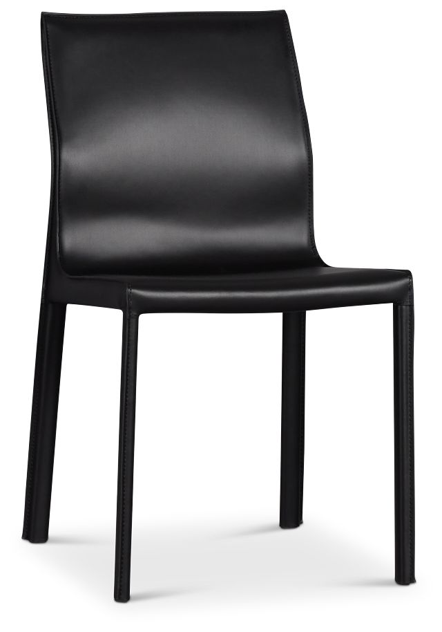 Lugo Black Upholstered Side Chair