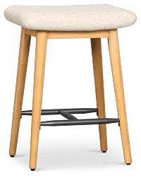 Arlo Light Beige 24" Upholstered Barstool